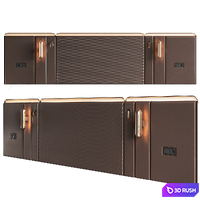Leather Bedroom Headboard 3D Model Vray, Corona