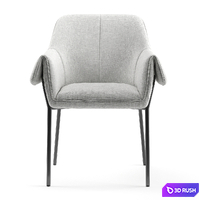 Chair Cruz Textile Light Gray 3D Model Vray, Corona