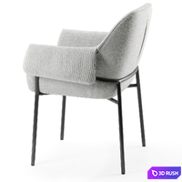 Chair Cruz Textile Light Gray 3D Model Vray, Corona