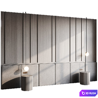 Headboard 3d Wall Panel 32 3D Model Vray, Corona