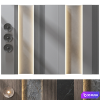 Wall Panel Decor 96 3D Model Vray, Corona