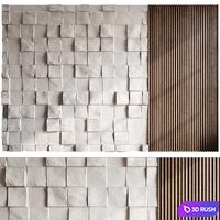 Modern 3D Wall Panel 39 3D Model Vray, Corona