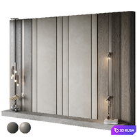 Wall panel 05 3D Model Vray, Corona