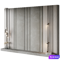 Wall panel 05 3D Model Vray, Corona