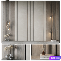 Wall panel 05 3D Model Vray, Corona