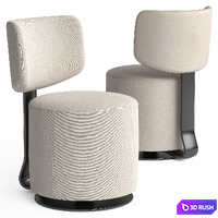 Small armchair Cassina Tamburround 3D Model Vray, Corona