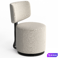 Small armchair Cassina Tamburround 3D Model Vray, Corona