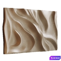Panel, wave wall panel 3D Model Vray, Corona