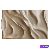 Panel, wave wall panel 3D Model Vray, Corona