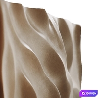 Panel, wave wall panel 3D Model Vray, Corona