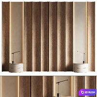 Wall panel/Headboard 3D Model Corona