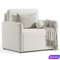 Кейсес Кресло Textile Light Cases Armchair 3D Model Corona