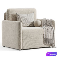 Кейсес Кресло Textile Light Cases Armchair 3D Model Corona