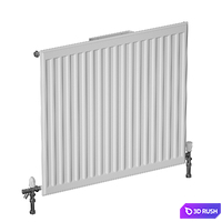 Heating radiator panel steel flat 3D Model Vray, Corona