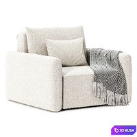 Armchair Portland 3D Model Vray, Corona