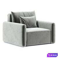 Armchair Portland 3D Model Vray, Corona