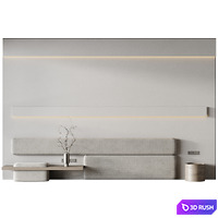 Headboard 3d Wall Panel 64 3D Model Vray, Corona