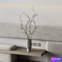 Headboard 3d Wall Panel 64 3D Model Vray, Corona