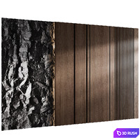 Wall 3D Panel 02 3D Model Corona