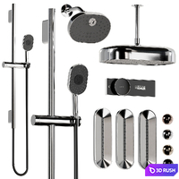 Kohler set Shower collection 3D Model Vray, Corona