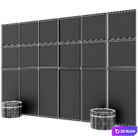 Headboard wall panel 03 3D Model Corona