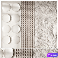 Headboard wall panel 10 3D Model Corona
