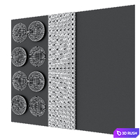 Headboard wall panel 10 3D Model Corona