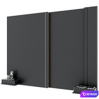 Headboard wall panel 12 3D Model Corona