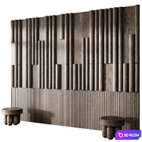 Headboard wall panel 18 3D Model Corona