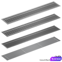 Floor built-in convectors 3D Model Vray, Corona
