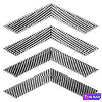 Floor built-in convectors 3D Model Vray, Corona