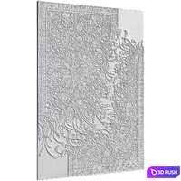 Bas-relief plaster wall decorative panel carpet floral ornament oriental 3D Model Vray, Corona