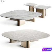 Giulio Marelli ONNO Rectangular Coffee Table 3D Model Vray, Corona