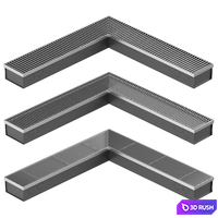 Floor-mounted built-in convectors 3D Model Corona