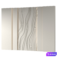 Decorative Wave Panel 3D Model Corona