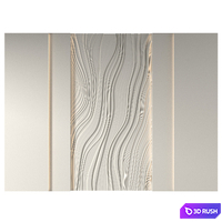 Decorative Wave Panel 3D Model Corona