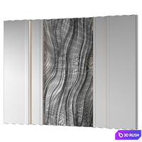 Decorative Wave Panel 3D Model Corona