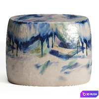 Multicolor Brushed Side Table 3D Model Corona
