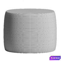Multicolor Brushed Side Table 3D Model Corona