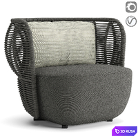 Bay Outdoor Armchair v2 3D Model Vray, Corona