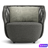 Bay Outdoor Armchair v2 3D Model Vray, Corona