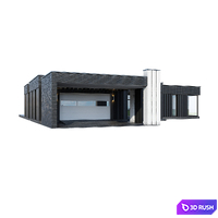 Modern house V109 3D Model Vray, Corona