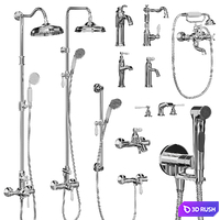 Classic mixers Jacob Delafon 3D Model Vray, Corona