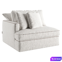 Duomo single section with armrest left 3D Model Corona
