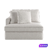 Duomo single section with armrest left 3D Model Corona