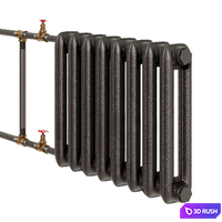 Soviet cast iron radiator. 3D Model Corona