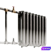 Soviet cast iron radiator. 3D Model Corona
