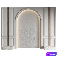 Wall Panel Decor 370 3D Model Vray, Corona