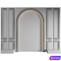 Wall Panel Decor 370 3D Model Vray, Corona