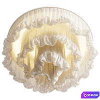 Custom made fabric ceiling lampshade 3D Model Corona